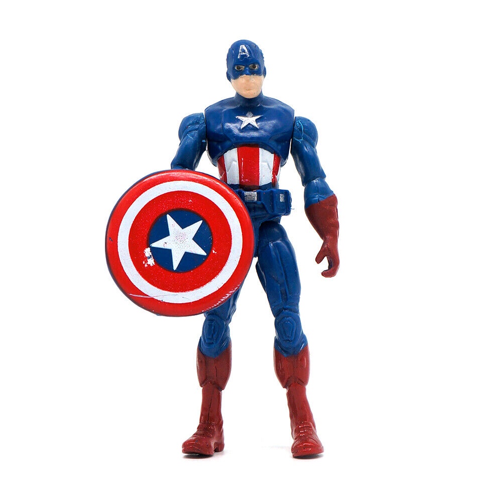 6pcs / Set Mainan Action Figure Super Hero The Avengers Thor Captain America Bahan PVC Untuk Koleksi