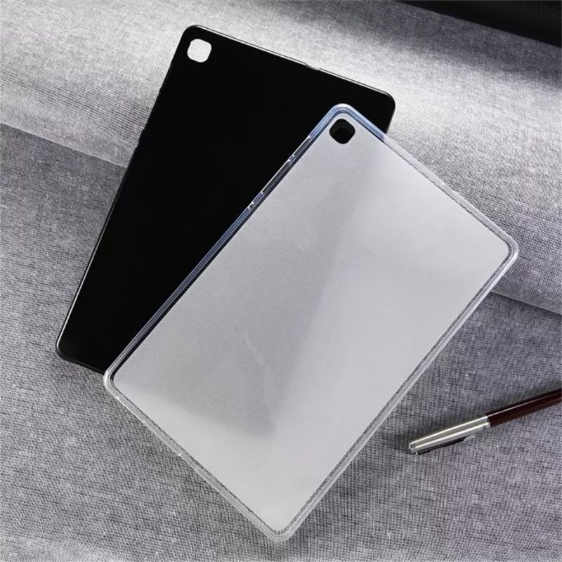 Case Samsung Galaxy Tab A7 LTE 10.4 2020 2022 T500 T505 Softcase Silicon Silikon Ultrathin Casing Cover Soft pelindung Belakang Clear Bening Hitam