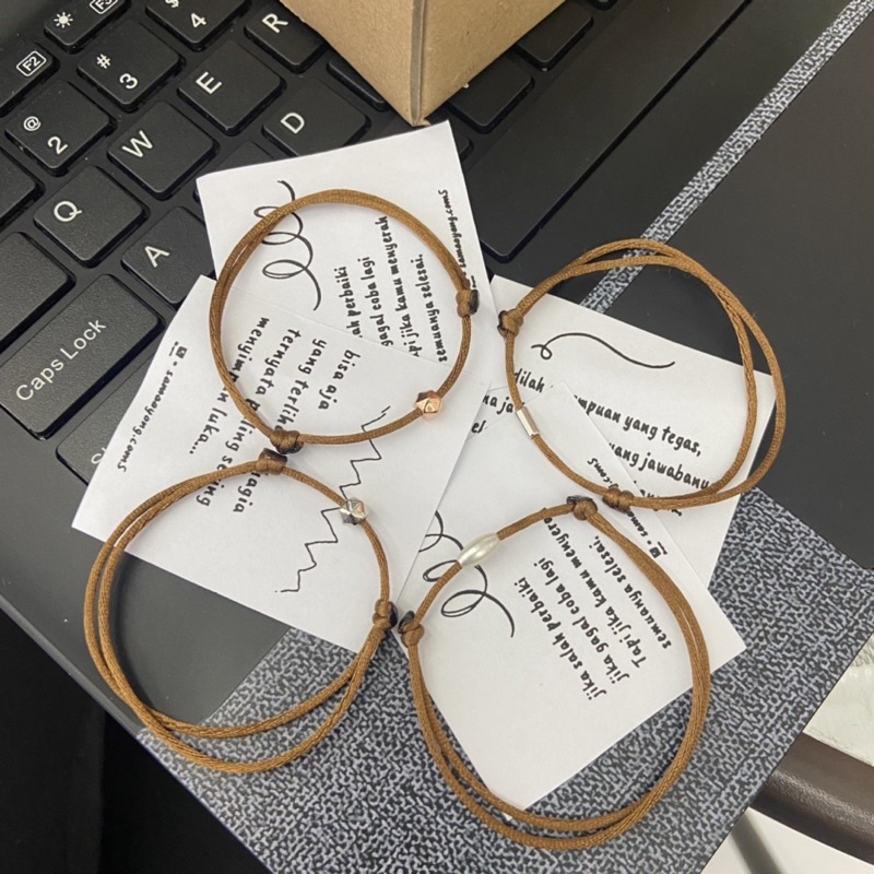 Gelang tali satin coklat | Gelang tali coklat | Gelang minimalis | Gelang terbaru | Gelang satin