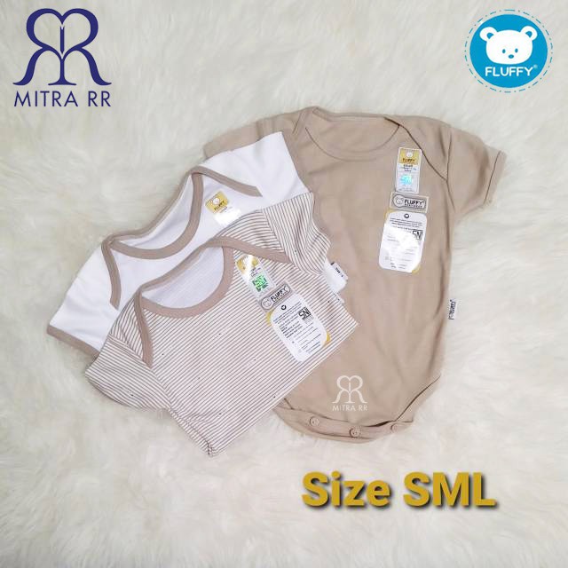 Jumper Bayi Fluffy Lengan Pendek Baju Kodok Bayi Segitiga S M L/ 3 – 12 Bulan