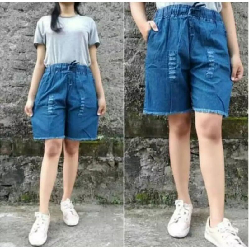 Celana Pendek Wanita Hotspants Jeans Rawis