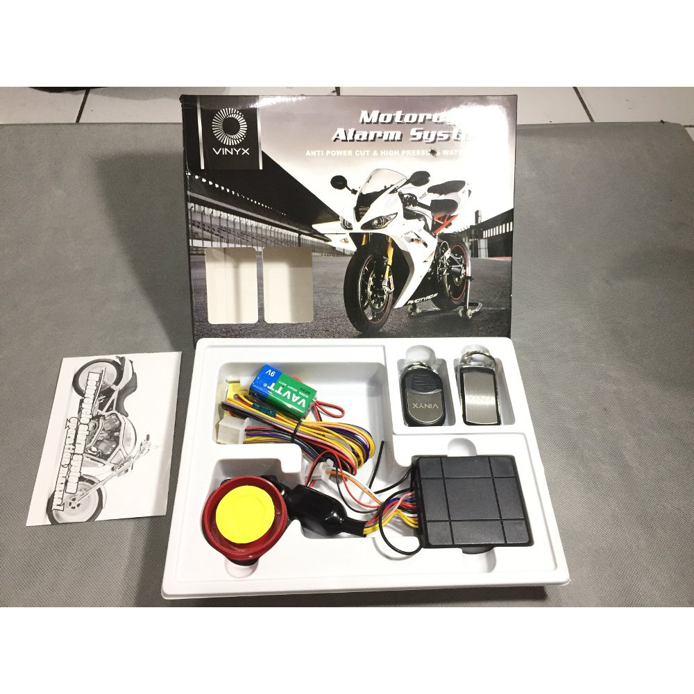 alarm motor vinyx bergaransi