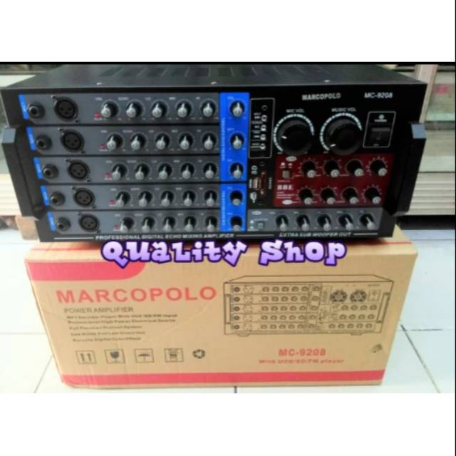 POWER MIXER MARCOPOLO MC9208 BARU 600X2 WATT