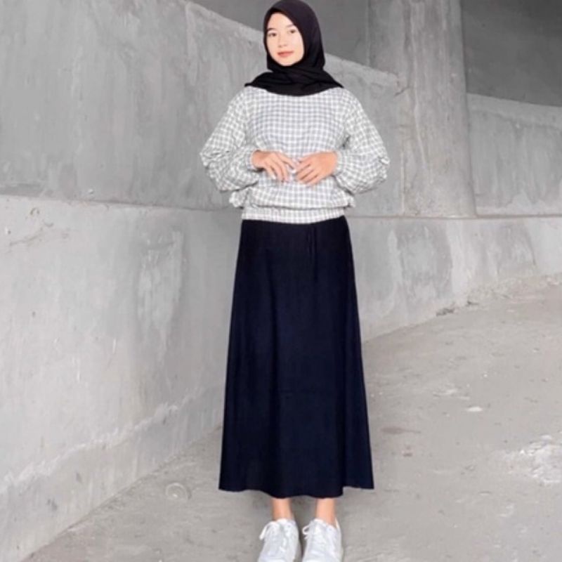 KEMEJA CROP TOP / TARTAN BLOUSE