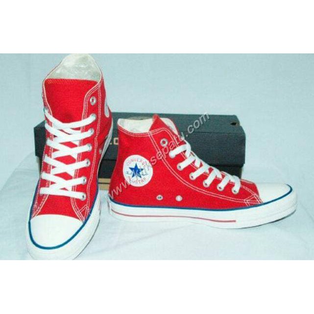More Walk Sepatu Murah Converse Tinggi Merah + Box