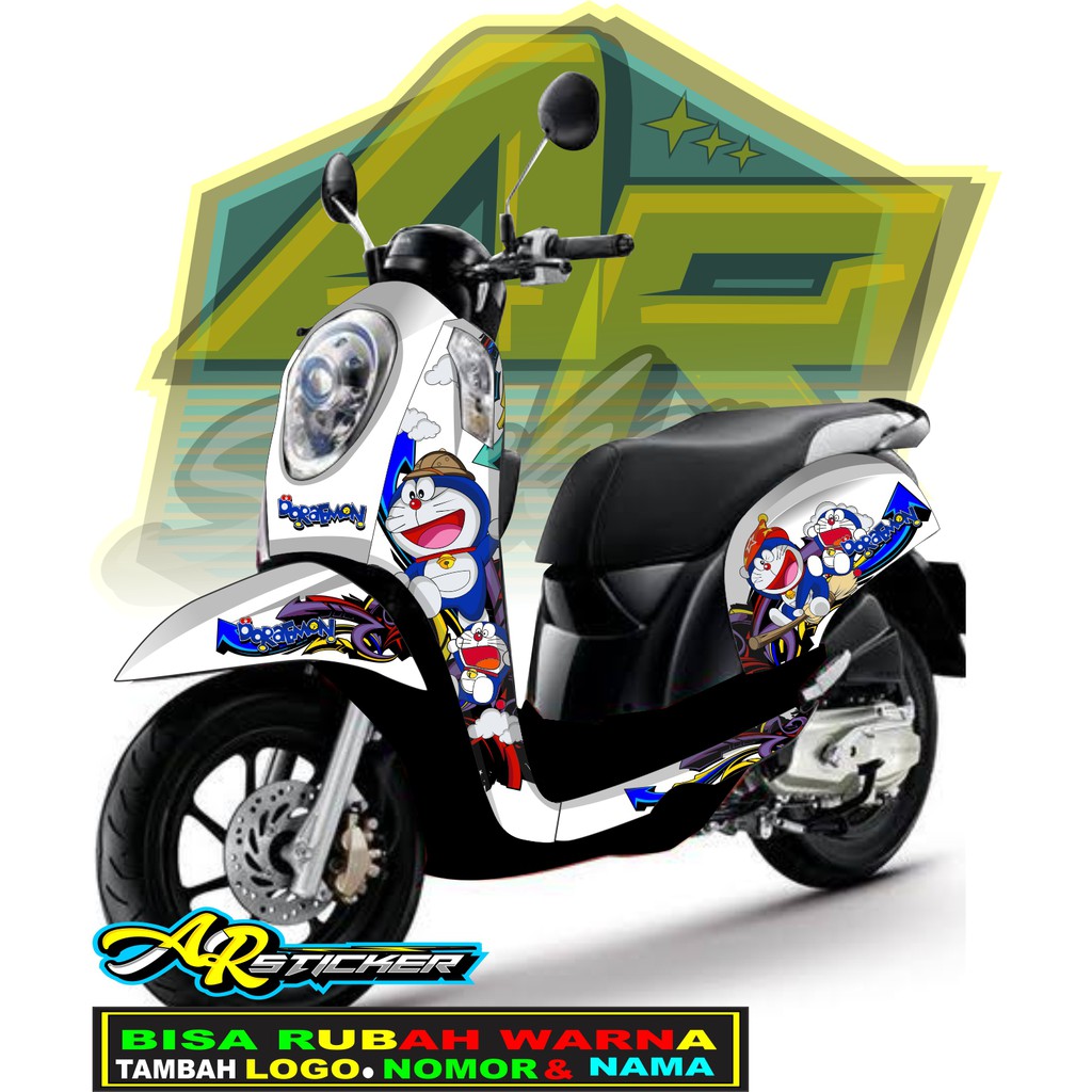 Decal scoopy Decal Scoopy full body Full Blok Decal Scopy Dekal Stiker Fi 2015 2016 2017 DORAEMON