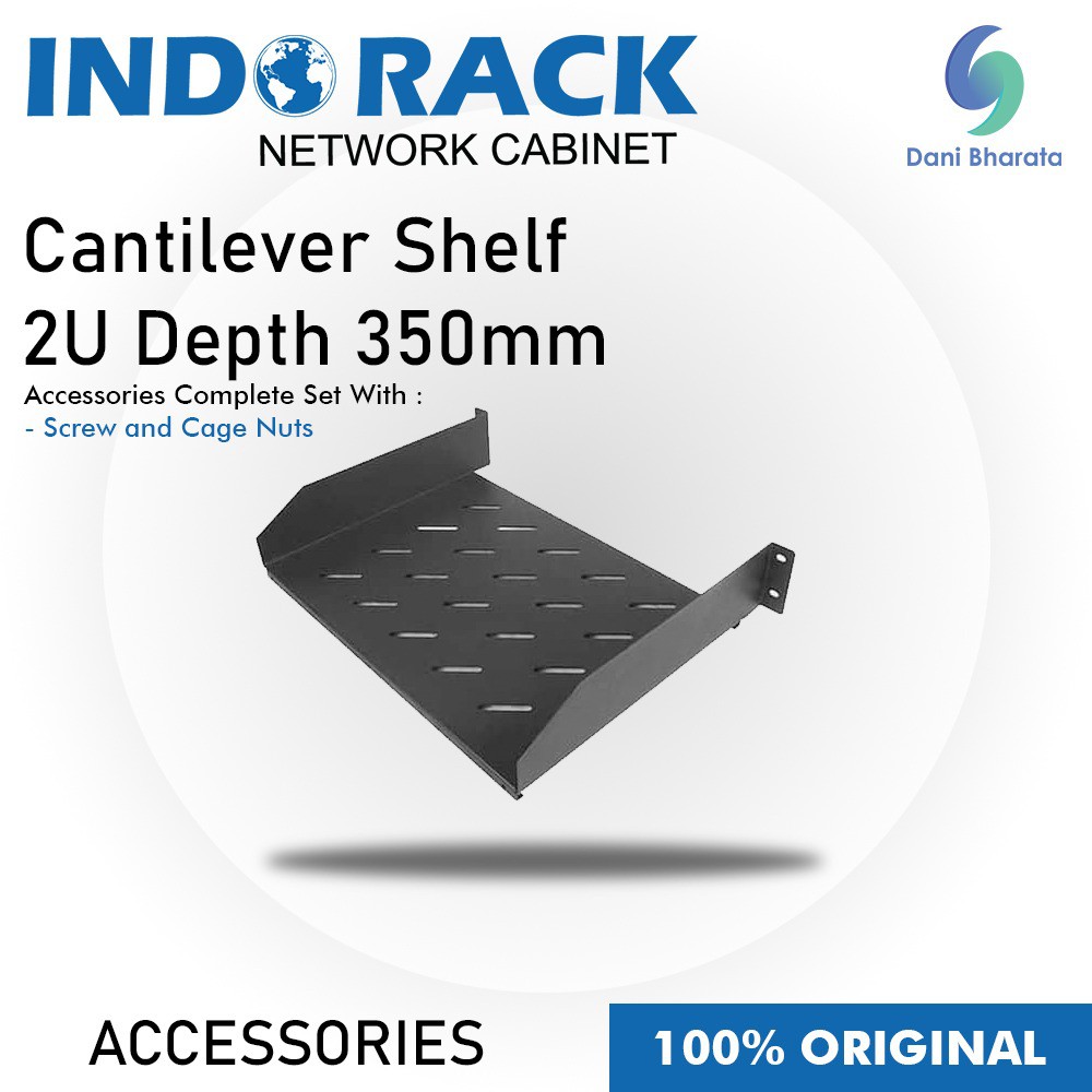 Indorack Accessories Cantilever Shelf 2U Depth 350mm