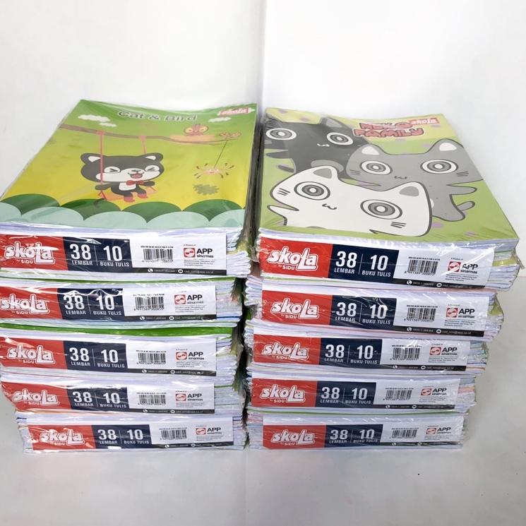 

BARU 8035 (1 Pack / 10 Pcs) Buku Tulis SKOLA by SIDU isi 38 Lembar ㄳ