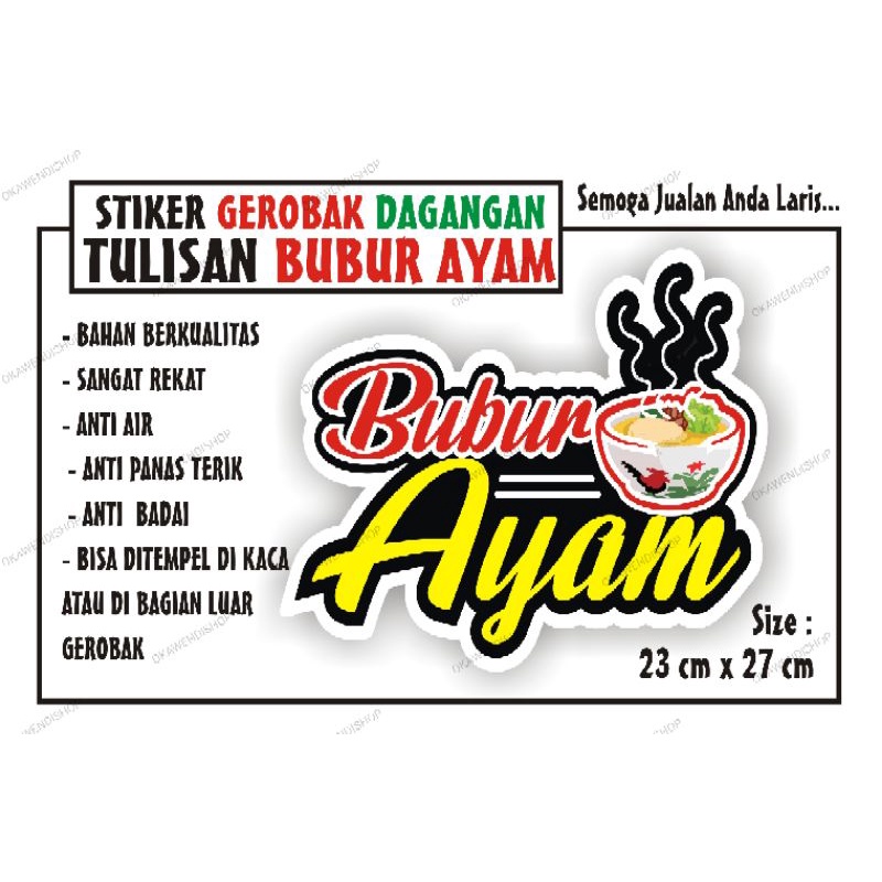 

Stiker Gerobak/Etalase/Stiker Kaca/Stiker Cutting Sticker/Stiker Produk/Stiker Tulisan Nama Toko