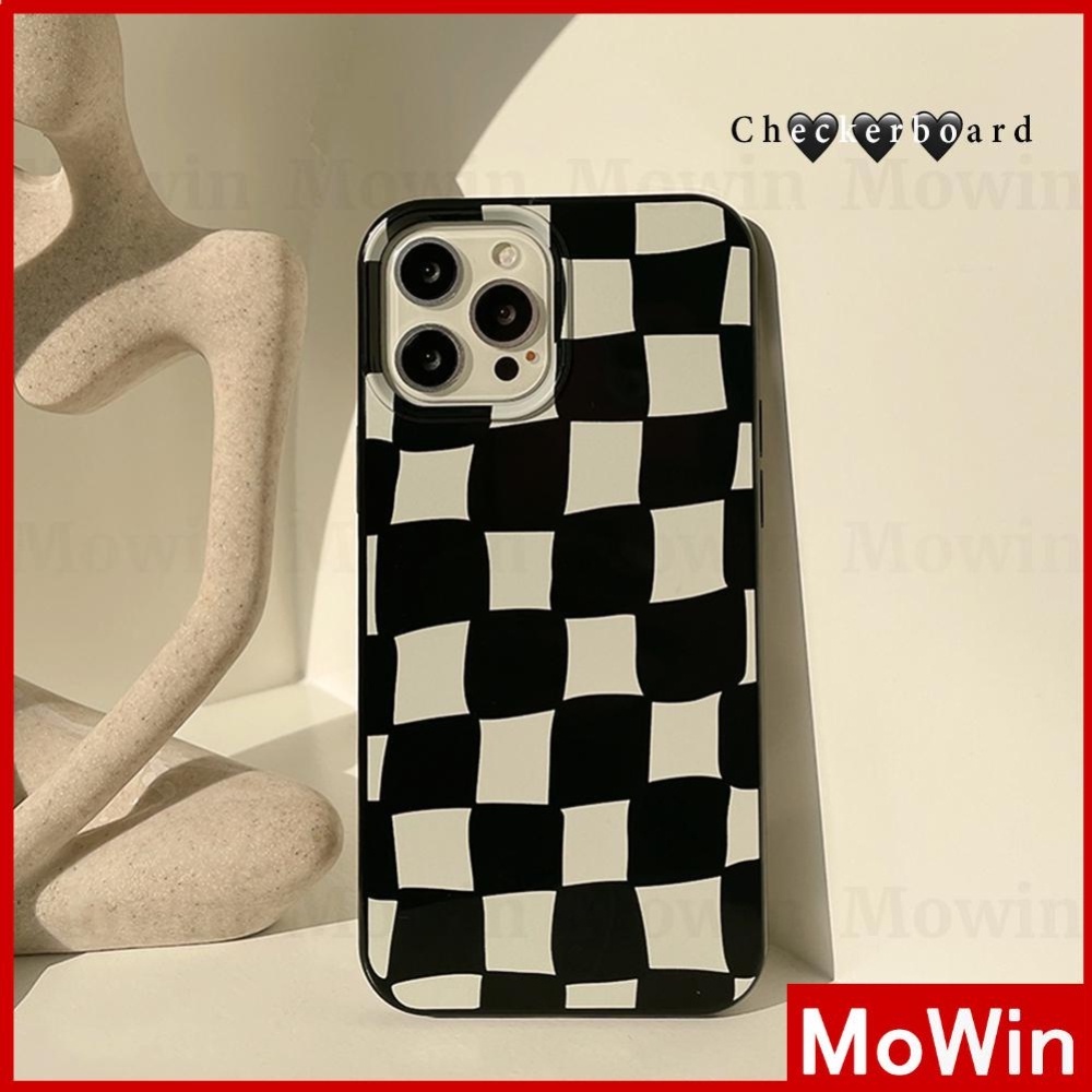 Casing Silikon Compatible for Iphone 13 Pro Max 12 Pro Max 11 Pro Max 7 Plus Xr Xs Max 12 Pro 13 Max Motif Papan Catur Geometri