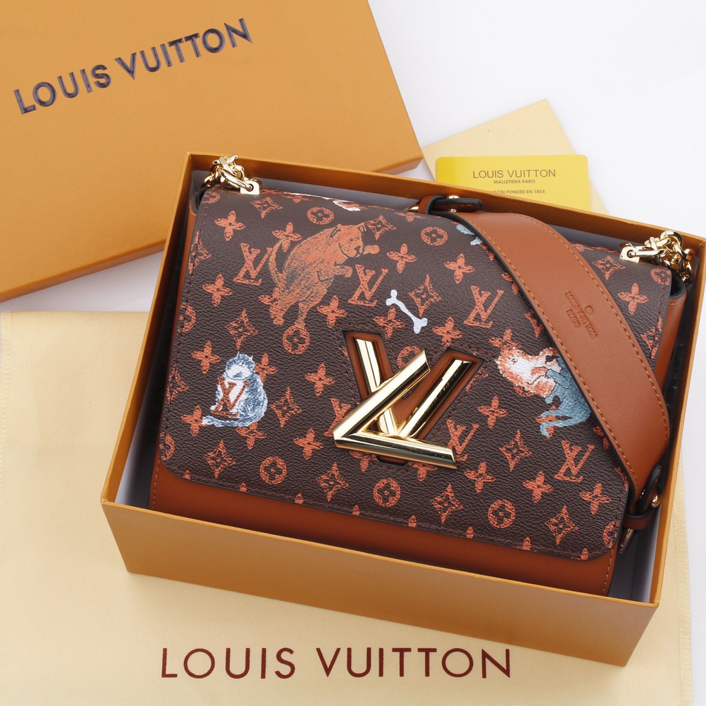 Louis Vuitton MM Catogram Twist Lock With Box 93119 WS-VL