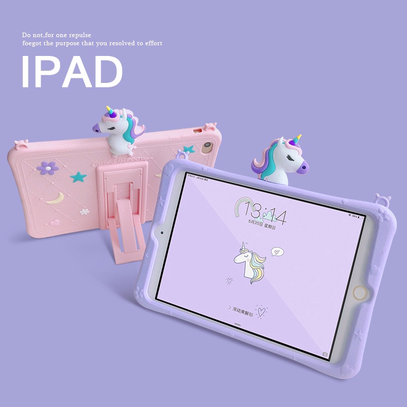 Cute Unicorn Couple iPad Silicone Case iPad Pro 2020 (11