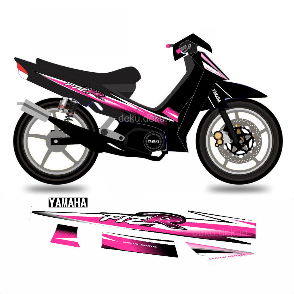 Stiker Striping F1zr Variasi Pink Hitam Cod Shopee Indonesia