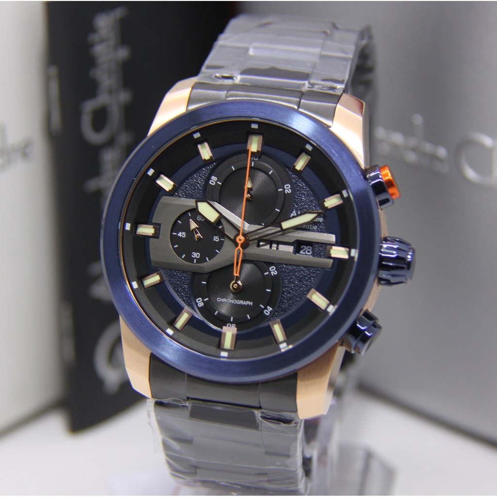 ALEXANDRE CHRISTIE 6559 BLUE ROSEGOLD PRIA ST ORIGINAL AC 6559 JAM TANGAN COWOK ARLOJI COWOK
