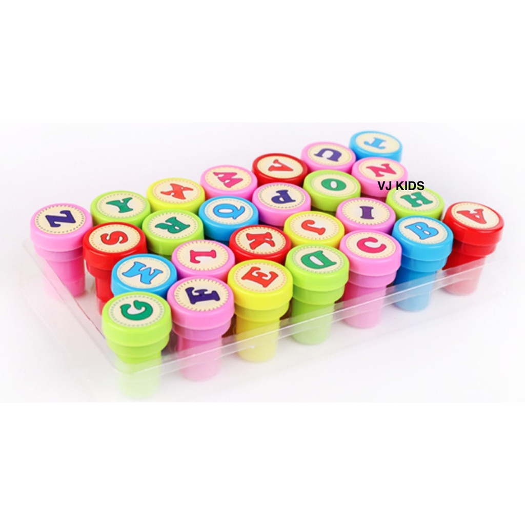 

tyvf Stempel alfabet , stamp huruf murah,cap huruf mainan anak edukasi edukatif