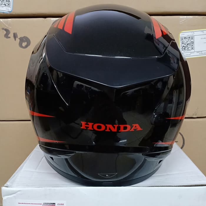 Helm Full Face Black Red Kyt Honda 87100ffblrl Shopee Indonesia