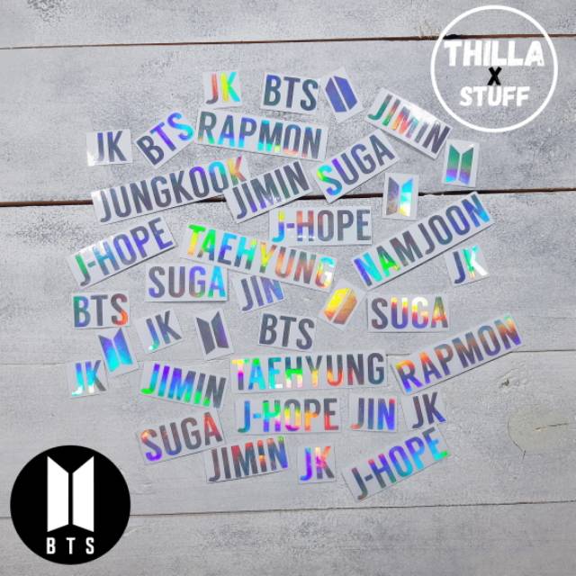 40 Trend Terbaru Stiker  Nama Bts Hologram  Aneka Stiker  