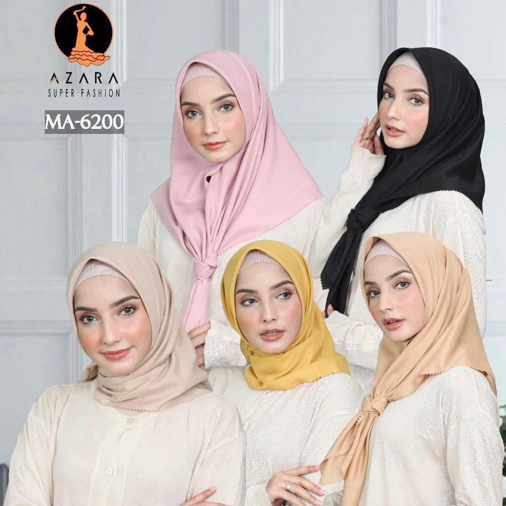 Promo !! Hijab Segi Empat Polos Azara Lasercut | Jilbab azzara | Kerudung Polos Segiempat