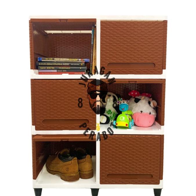 

Lemari Cabinet Plastik Club Flip DOUBLE susun 3