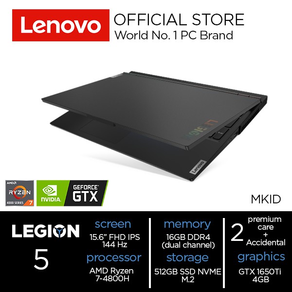 Laptop Lenovo Legion 5 Mkid Amd Ryzen 7 4800H Ssd 512Gb 16Gb Gtx 1650Ti
