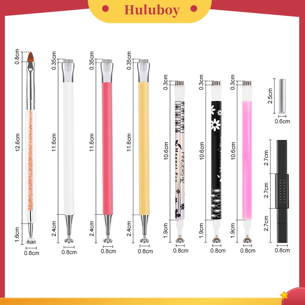 Huluboy Huluboy♡ Pen Magnet Pembuat Efek Cat Eye 3D Bahan Akrilik Untuk Nail Art DIY