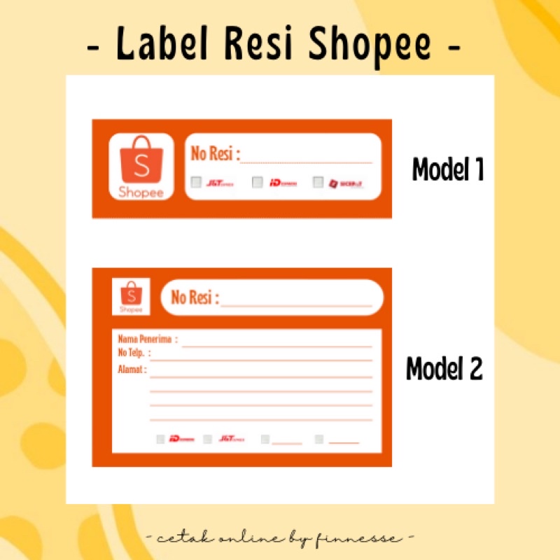 

[50 pcs] Label pengiriman Shopee | Label shopee | Sticker Resi | Sticker resi Shopee