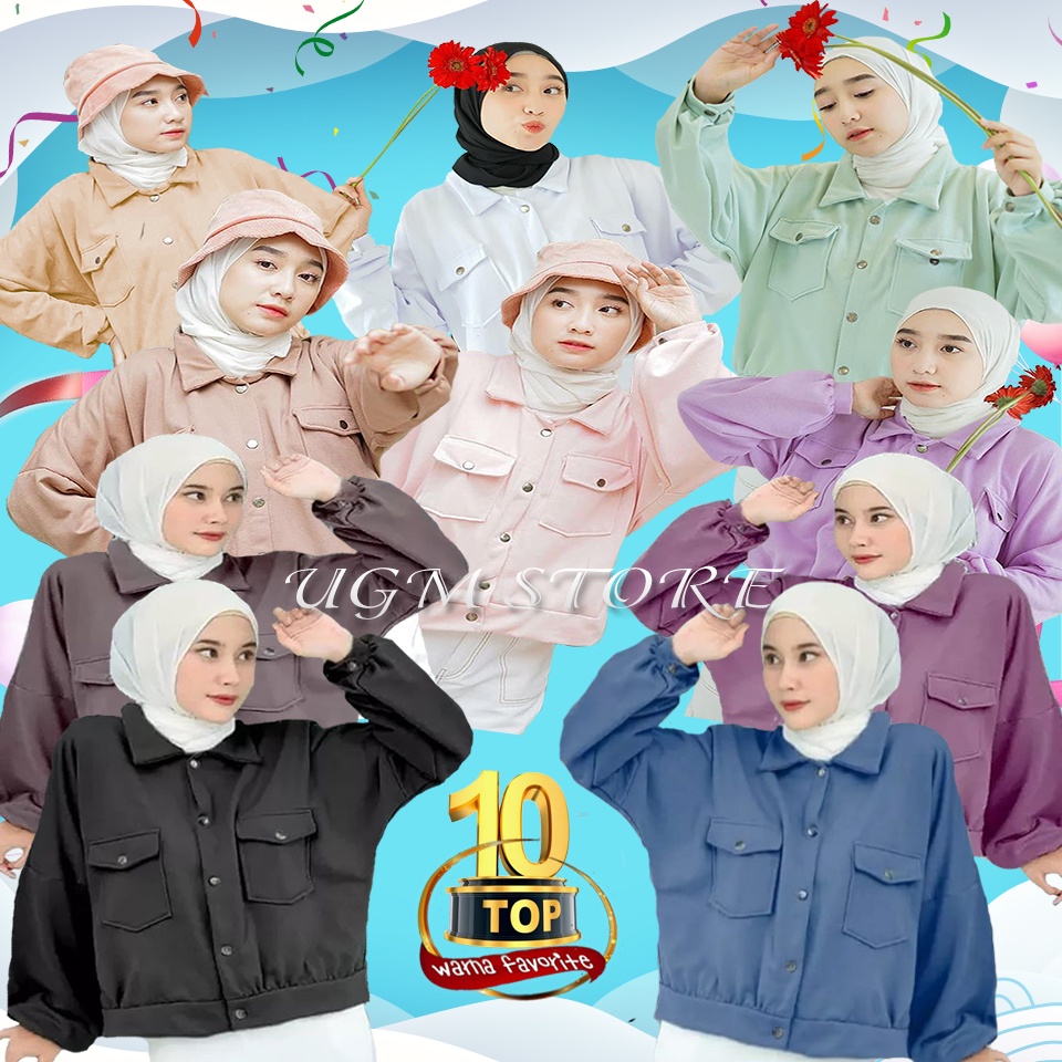 Jaket Olin Button Original Korea Style | UGM STORE