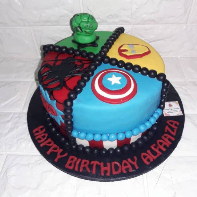 Kue ulang tahun avenger full fondant cake ultah kue tart