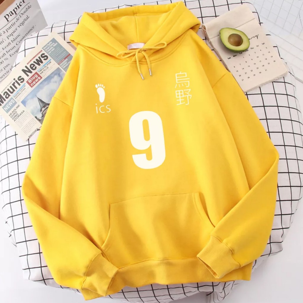 Hoodie Tobio Kageyama Haikyuu Setter Karasuno Anime Manga Kartun Jepang Sweater Hinata ICS Pria