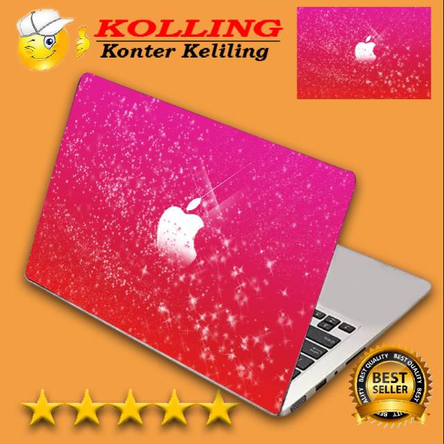 Garskin Laptop apple gliter pink Skin Laptop Stiker Laptop