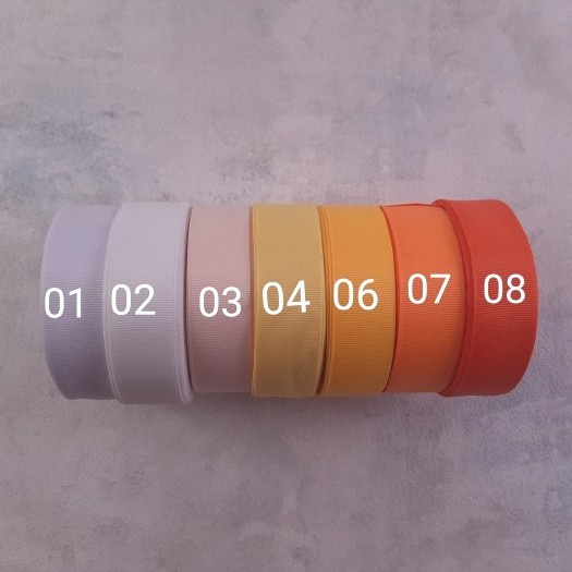 

Pita Grossgrain - Polos ; Panjang 20 yards, Mix Colour