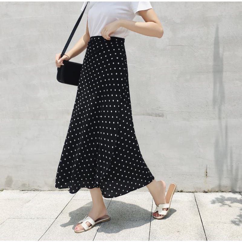 POLKA SKIRT RAYON MODEL A-LINE