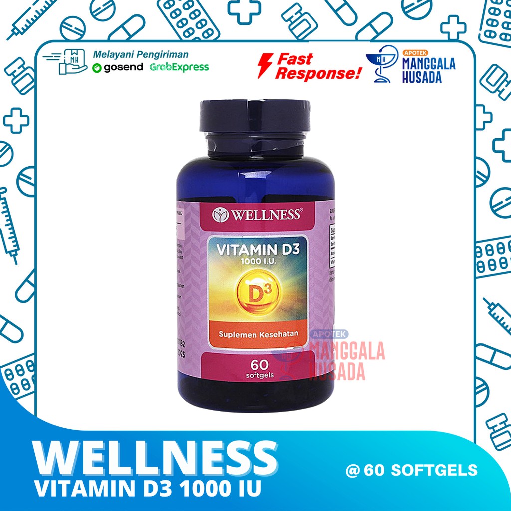 Jual Wellness Vitamin D Iu Softgels Shopee Indonesia