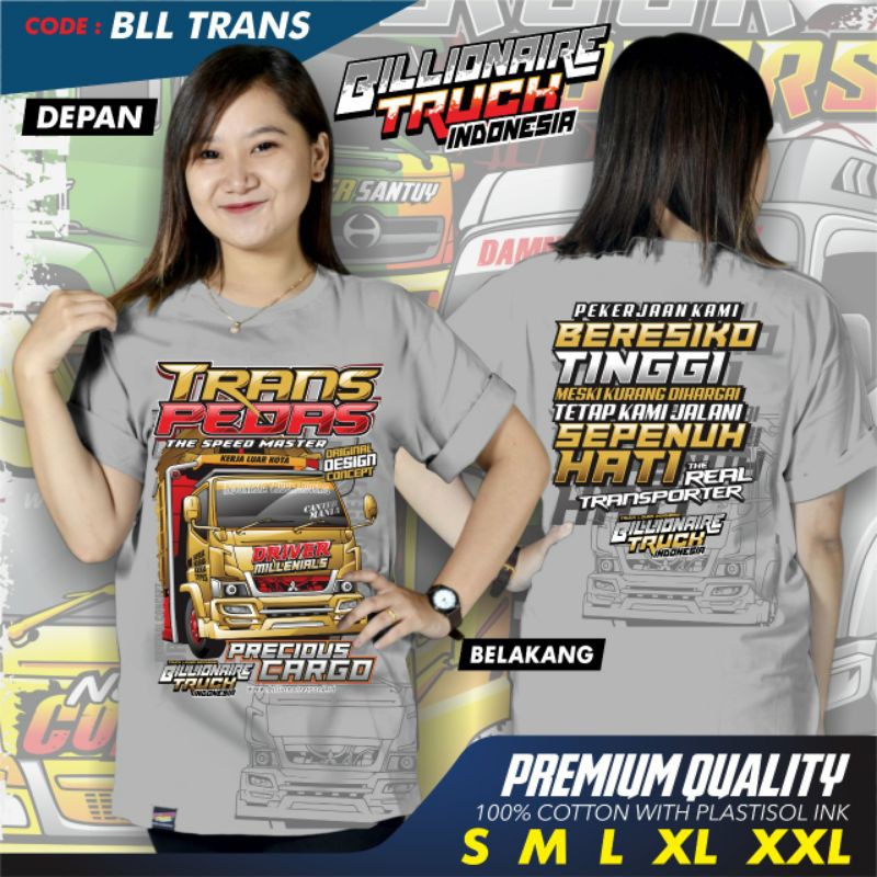 Kaos canter mania cabe kece kaos truck trans pedas driver muda/Billionaire truck Indonesia/BLL TRANS