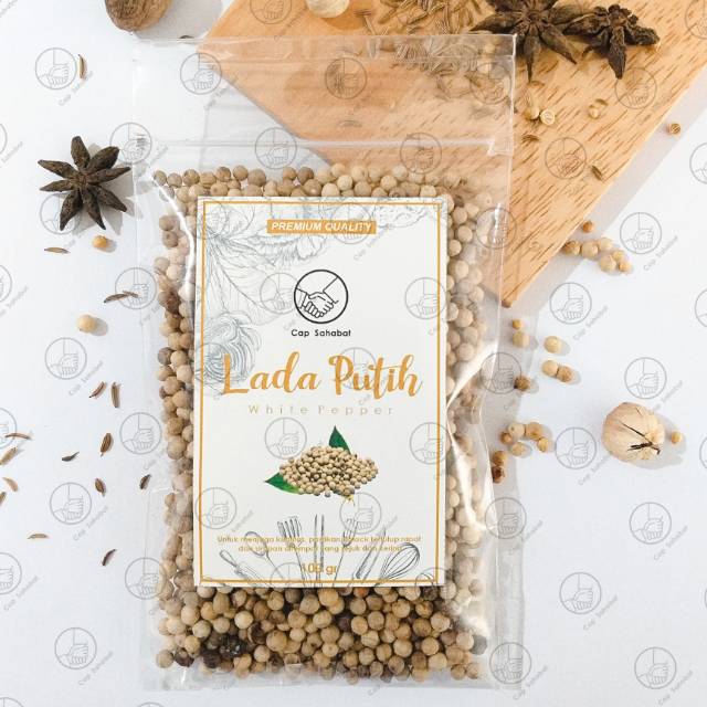 100gr Biji Lada Putih Utuh / Whole White Pepper  / Rempah / JSR 100% PREMIUM QUALITY