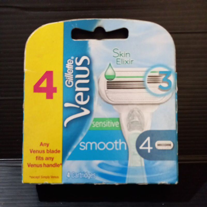 Jual Gillette Venus Skin Elixir Sensitive Smooth Refill 4 Cartridges
