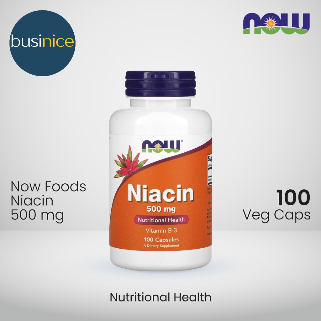 Now Foods Niacin 500 mg 100 Capsules Vitamin B3