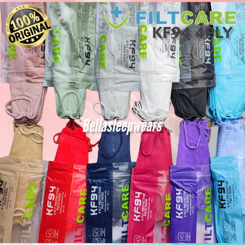 FILTCARE KF94 4PLY - MASKER KF94 4PLY KEMENKES RI AKL FILT CARE FACE MASK ORIGINAL