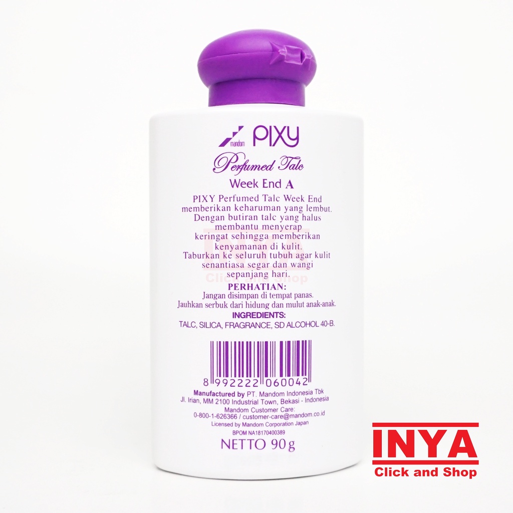 PIXY PERFUMED TALC WEEK END 90gr - Bedak Kulit