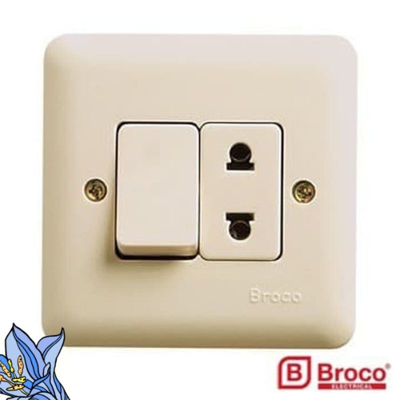 Broco Saklar Lampu + Stop Kontak Broco 525361 inbow
