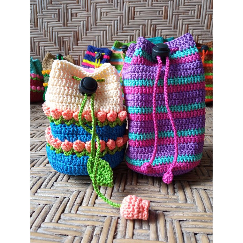 POUCH RAJUT /pouch serbaguna / CROCHET  POUCH / dompet rajut