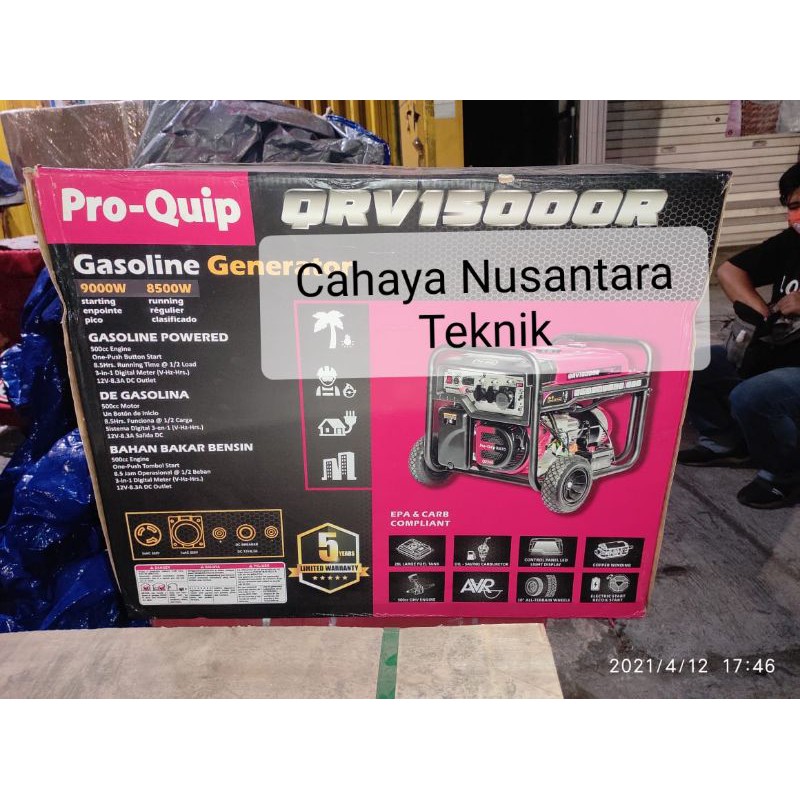 Mesin Genset Listrik 9000 Watt QRV15000R PROQUIP