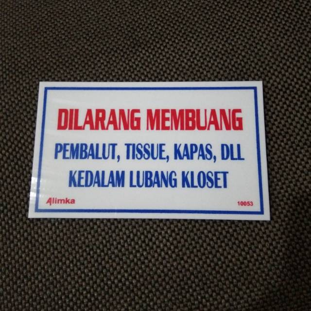 

Acrylic plat dilarang membuang 9x15cm