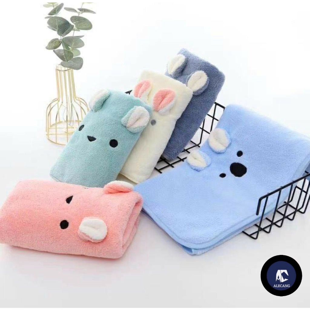 Handuk Bayi Microfiber Premium / Handuk Anak Premium Motif Hewan Kualitas Import