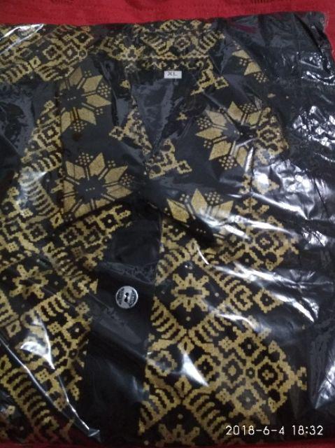 Kemeja Batik Lengan Panjang 025 Nailo Batik Bmb026 Hem Batik Murah Seno Sogan Bakung Padi Manggar