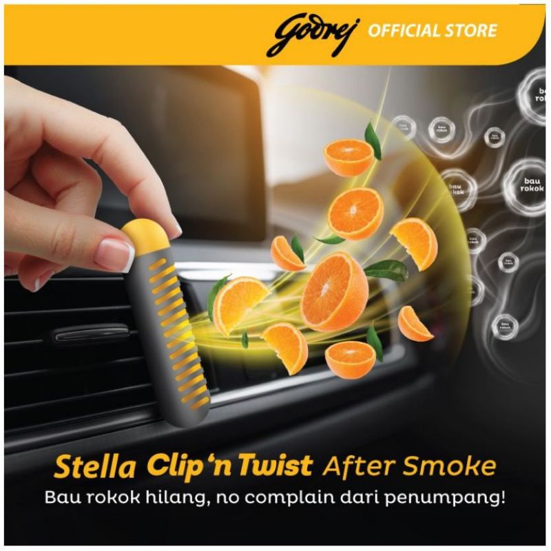 STELLA CAR CLIP'N TWIST air freshener parfum mobil AFTER SMOKE