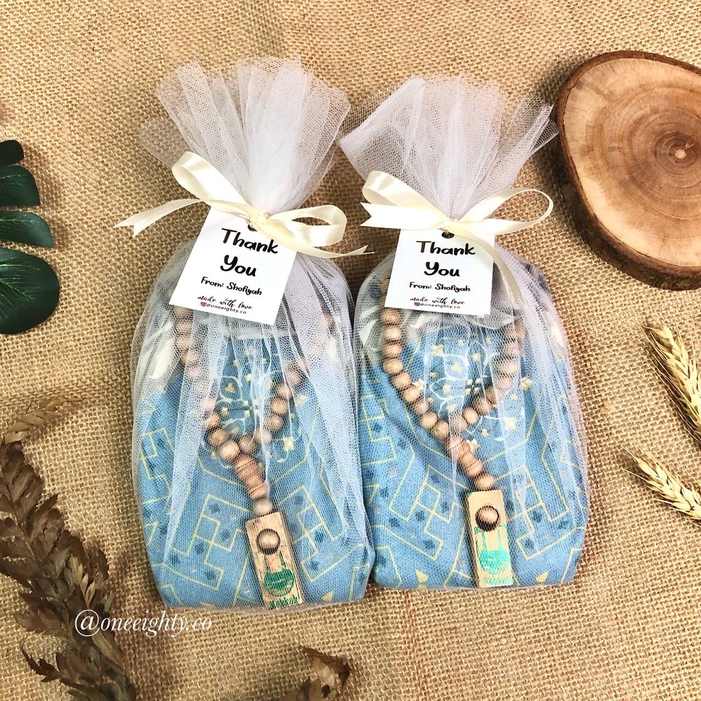 Souvenir Sajadah Travel Besar +Tasbih Oleh Oleh Haji Umroh Umrah Pernikahan Hampers Pengajian Slamet