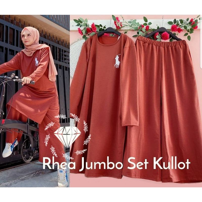 SET KULOT RHEA, BABYTERRY, GAMIS HIJAB MUSLIM, SETELAN OLAHRAGA, 2 UKURAN