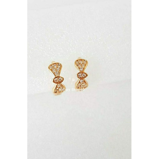 Anting Jepit Pita simple elegan perhiasan xuping lapis emas 18k
