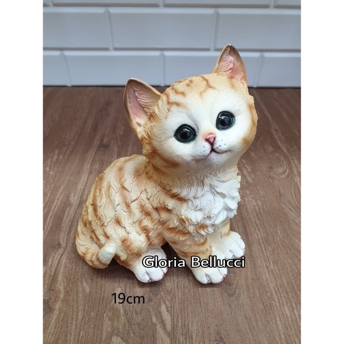 patung pajangan miniatur kucing persia anggora besar ~ kga455